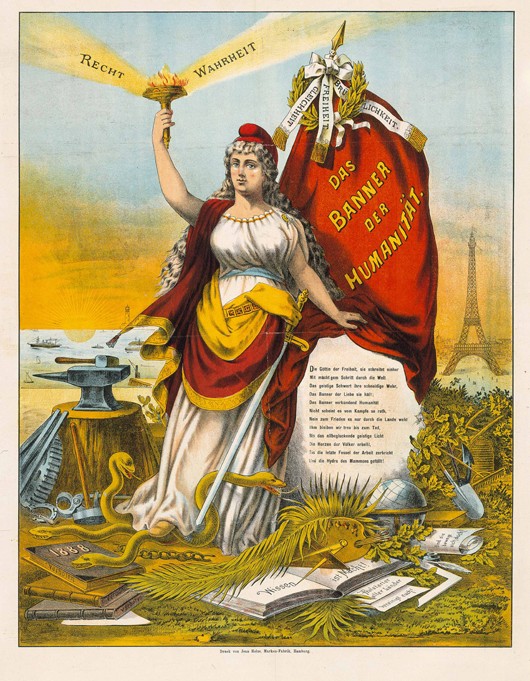 The Goddess of Liberty with hammer and anvil de Unbekannter Künstler
