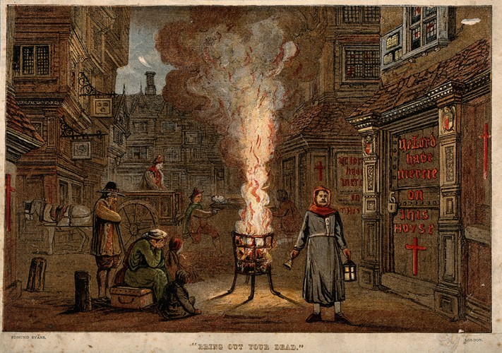 Great Plague in London, 1665 de Unbekannter Künstler