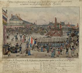 The execution of Robespierre and his supporters on 28 July 1794