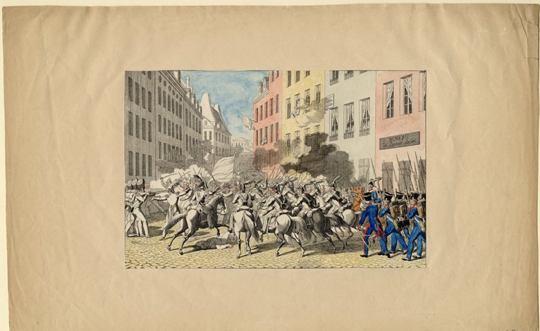 The July Revolution of 1830 de Unbekannter Künstler