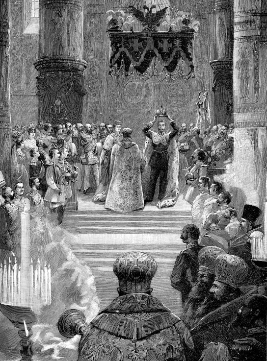 The Coronation of Emperor Nicholas II in the Assumption Cathedral de Unbekannter Künstler