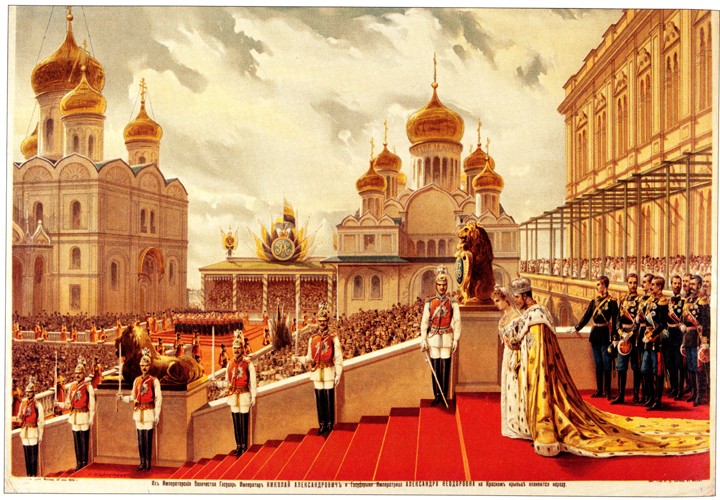 The Coronation Ceremony of Nicholas II. On the Red Porch de Unbekannter Künstler