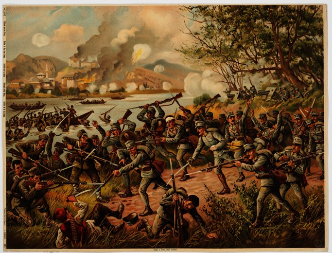 The Battle of Drina de Unbekannter Künstler