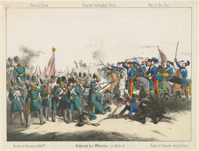 The battle of Oltenitza on 4 November 1853 de Unbekannter Künstler