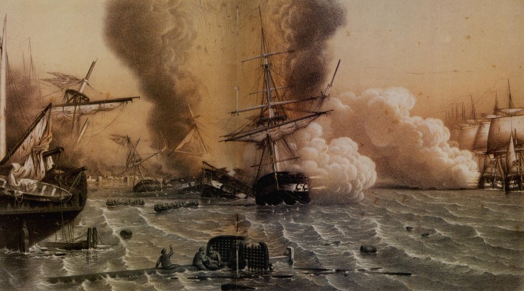 The Battle of Sinop on 30 November 1853 de Unbekannter Künstler