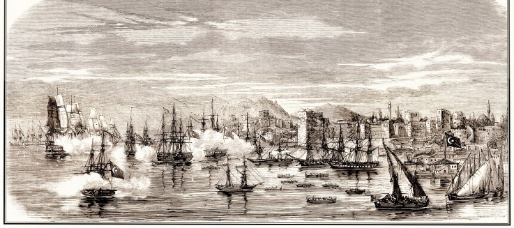 The Battle of Sinop on 30 November 1853 de Unbekannter Künstler