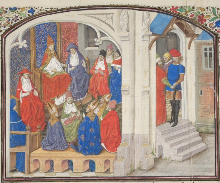 The Council of Clermont in 1095. Miniature from the "Historia" by William of Tyre de Unbekannter Künstler