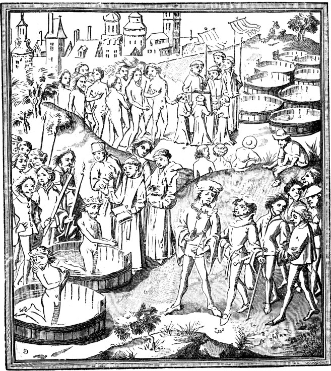 Baptism of Saxon Kings (From "Conquestes de Charlemagne") de Unbekannter Künstler