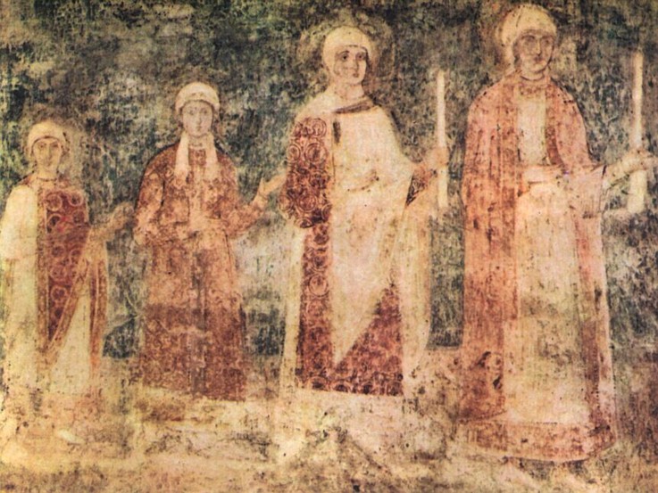 Daughters of Yaroslav the Wise (Anne of Kiev - left) de Unbekannter Künstler