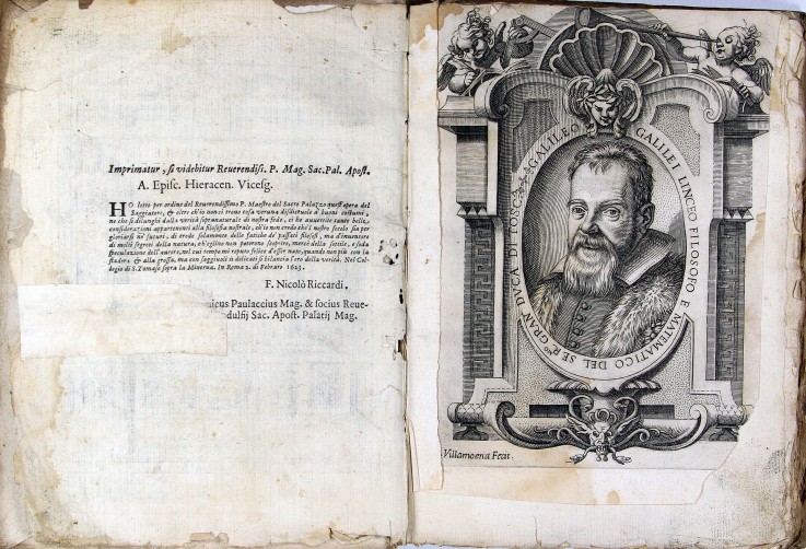 Leaf of book "The Assayer (Il Saggiatore)" by Galileo Galilei de Unbekannter Künstler