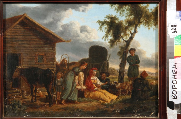 A Peasant Scene de Unbekannter Künstler