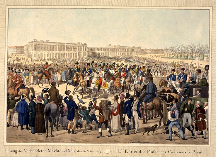 The Coalition army enters Paris on March 31, 1814 de Unbekannter Künstler