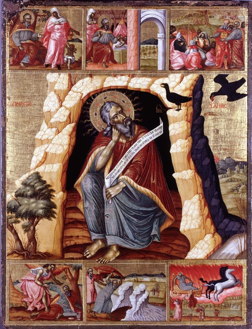 The Prophet Elijah in the Wilderness with Scenes from His Life de Unbekannter Künstler
