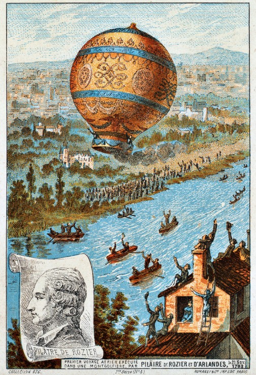 First aerial voyage with Pilâtre de Rozier and d'Arlandes, 1783 (From the Series "The Dream of Fligh de Unbekannter Künstler