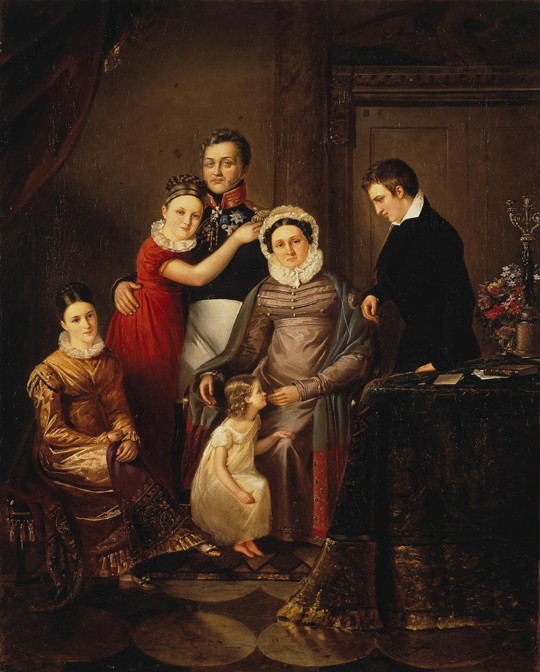 Portrait of the Family of Prince Nikolay Repnin-Volkonsky de Unbekannter Künstler