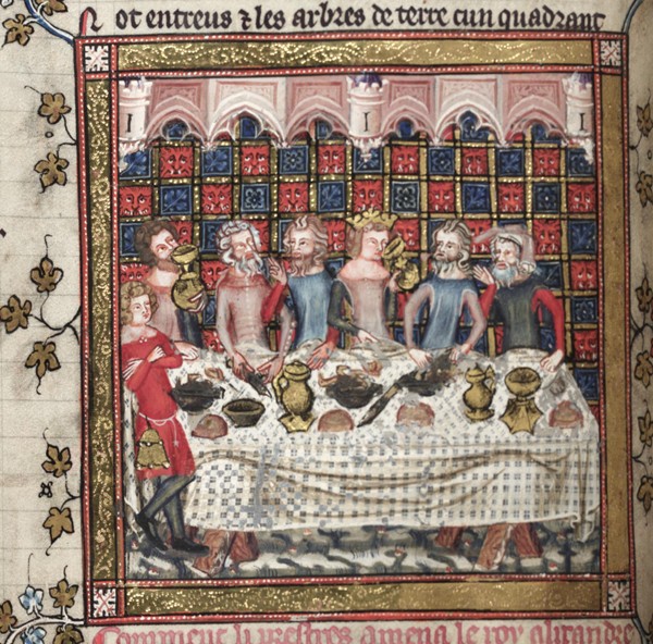 Feasting in Oxford (A cycle of Alexander romances) de Unbekannter Künstler