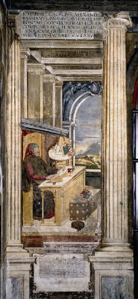 Francesco Petrarca in his study