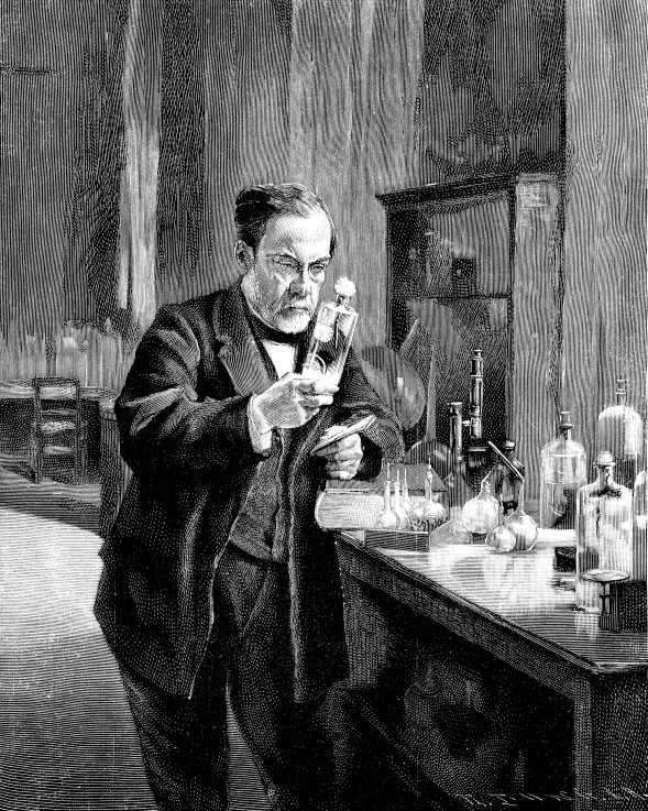 French chemist and microbiologist Louis Pasteur (1822–1895) de Unbekannter Künstler