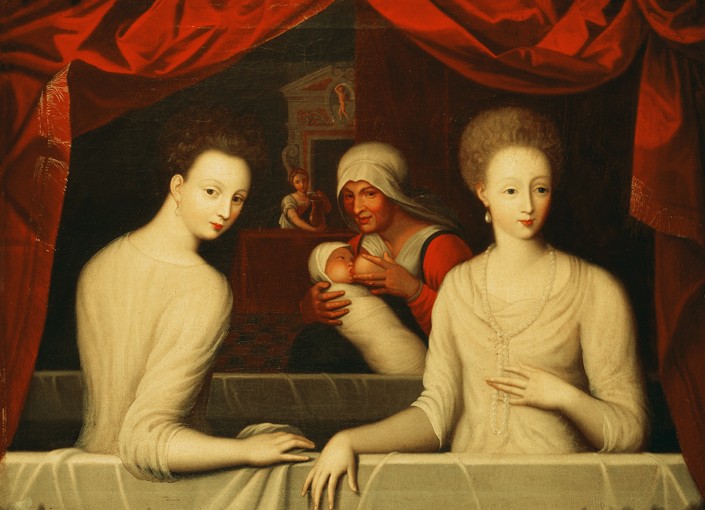 Gabrielle d'Estrées and one of her sisters, duchesse de Villars de Unbekannter Künstler