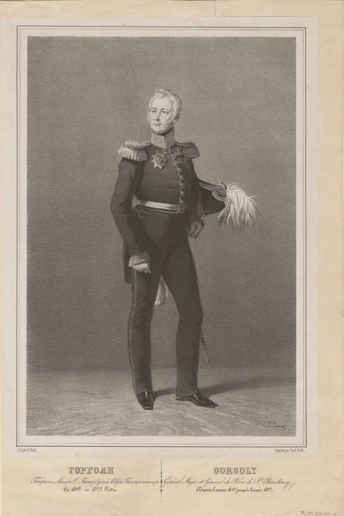 General Ivan Savvich Gorgoli, the chief of the St. Petersburg police de Unbekannter Künstler