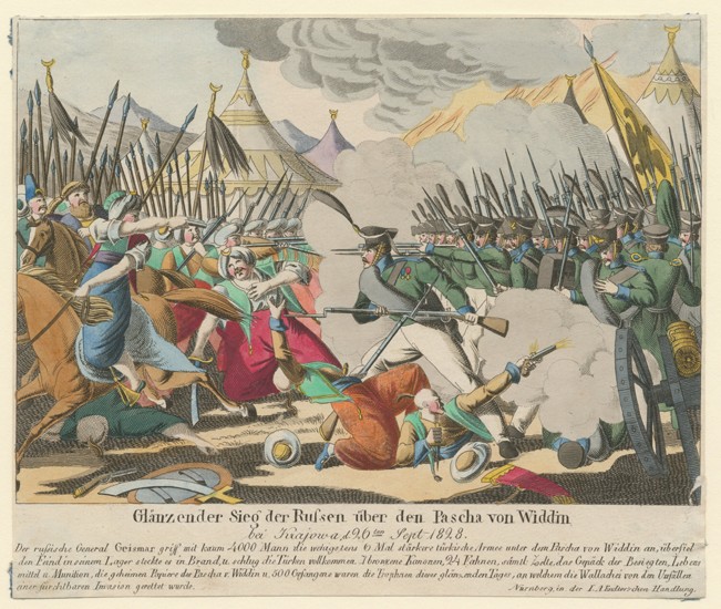 Brilliant victory of the Russians over the Pasha of Vidin in Craiova on September 26, 1828 de Unbekannter Künstler