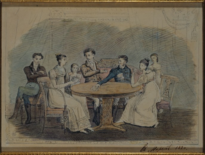 Golitsyn Family at the Table de Unbekannter Künstler