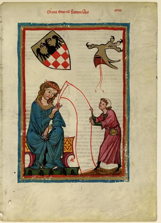 Count Otto von Botenlauben (From the Codex Manesse) de Unbekannter Künstler