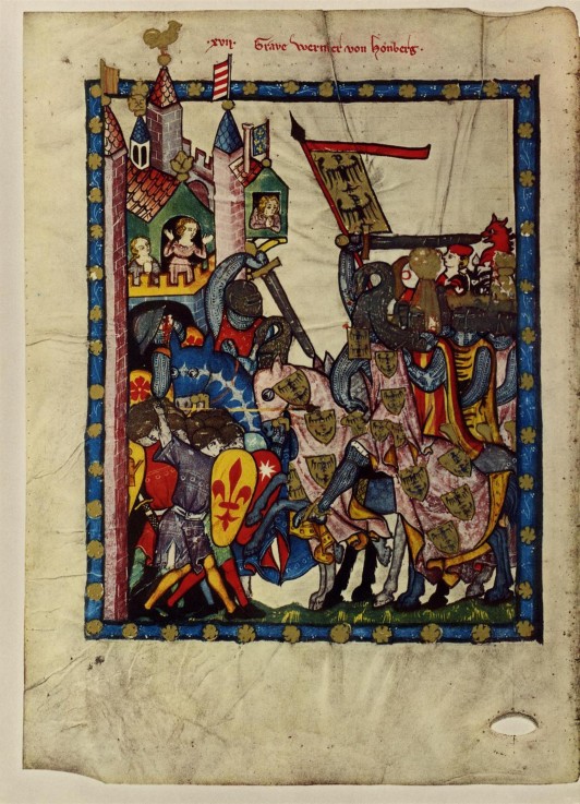 Count Wernher von Homberg (From the Codex Manesse) de Unbekannter Künstler