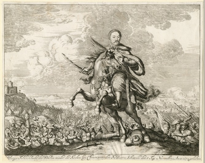 King John III Sobieski at the Battle of Khotyn on 11 November 1673 de Unbekannter Künstler