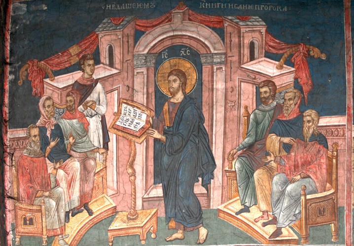 Christ in the synagogue of Nazareth de Unbekannter Künstler