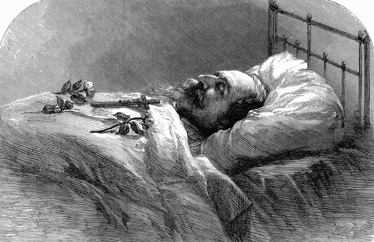 Emperor Napoleon III on the deathbed de Unbekannter Künstler