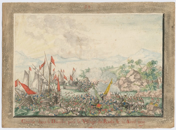 Battle of the Danube 1828 de Unbekannter Künstler