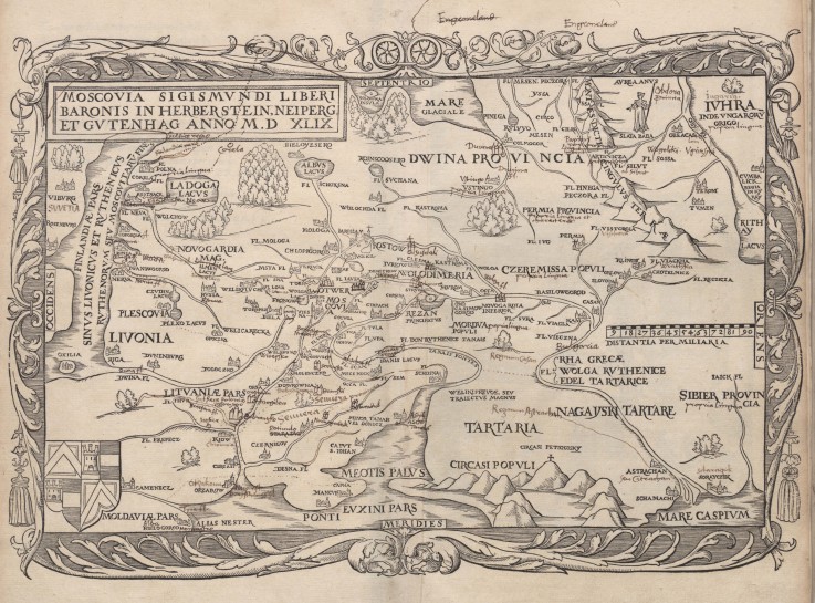 Map of Russia (From: Rerum Moscoviticarum commentarii..) de Unbekannter Künstler