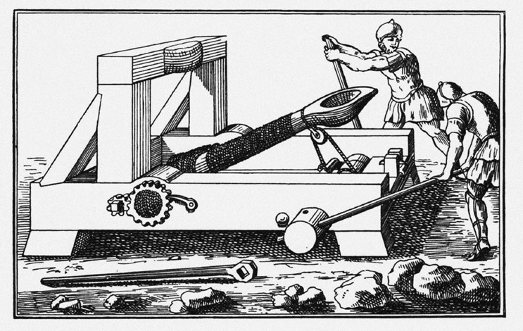 Archimedes Siege Catapult. From The Histories by Polybius de Unbekannter Künstler