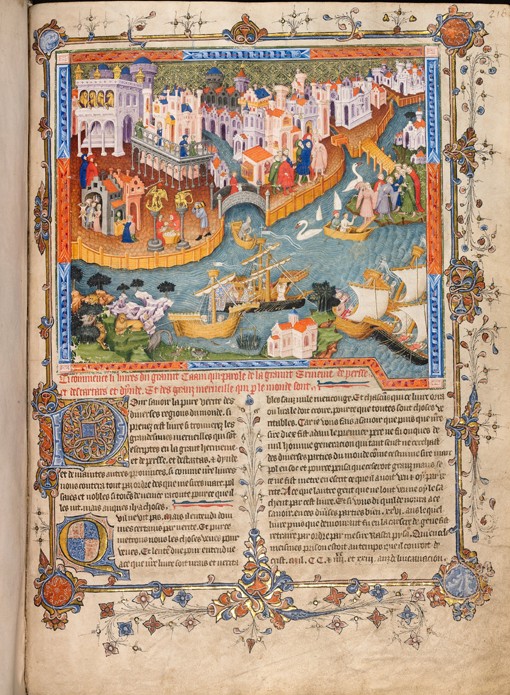 Marco Polo’s departure from Venice in 1271 (From Marco Polo’s Travels) de Unbekannter Künstler