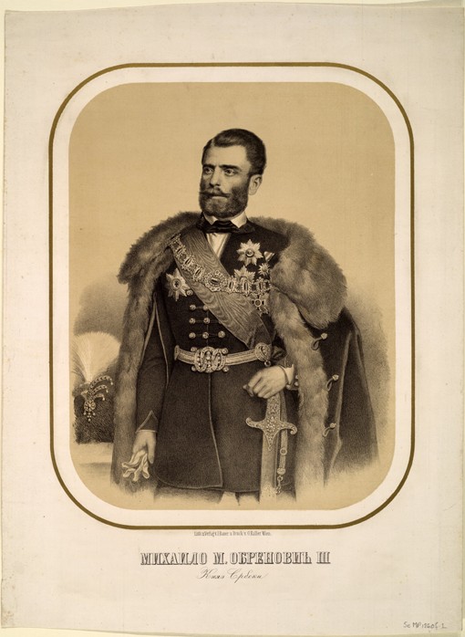 Mihailo Obrenovic III (1823-1868), Prince of Serbia de Unbekannter Künstler