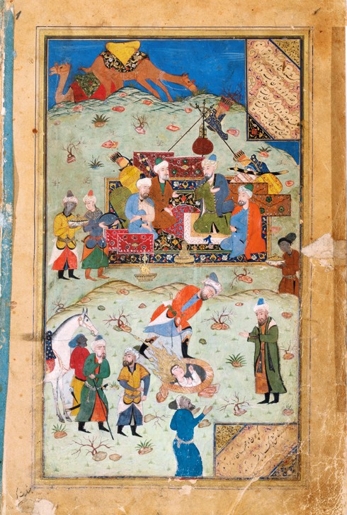 Miniature from "Yusuf and Zalikha" (Legend of Joseph and Potiphar's Wife) by Jami de Unbekannter Künstler