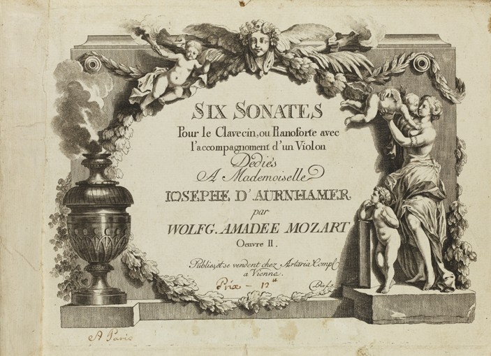 Mozart: Six sonates pour le clavecin ou pianoforte avec l'accompagnement d'un violon dediés a Mademo de Unbekannter Künstler