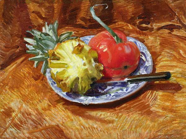 Pineapple and Tomato de Unbekannter Künstler