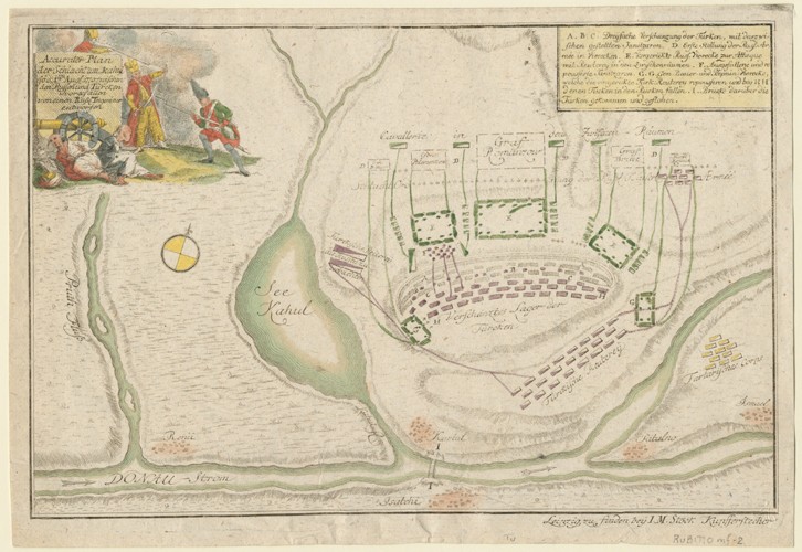 Plan of the Battle of Cahul de Unbekannter Künstler