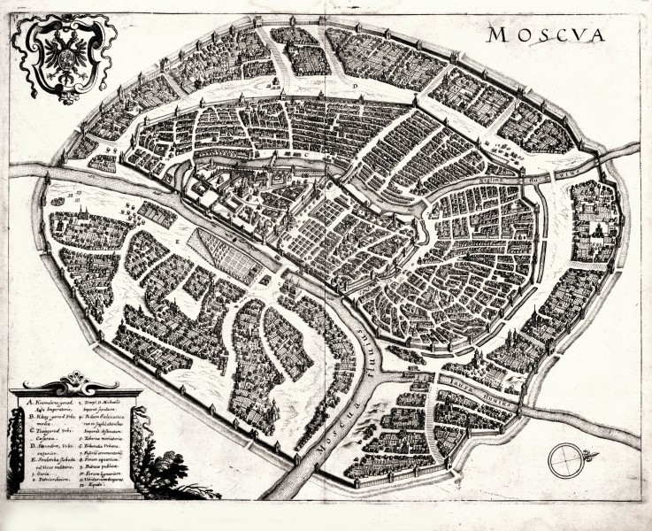 Map of Moscow de Unbekannter Künstler