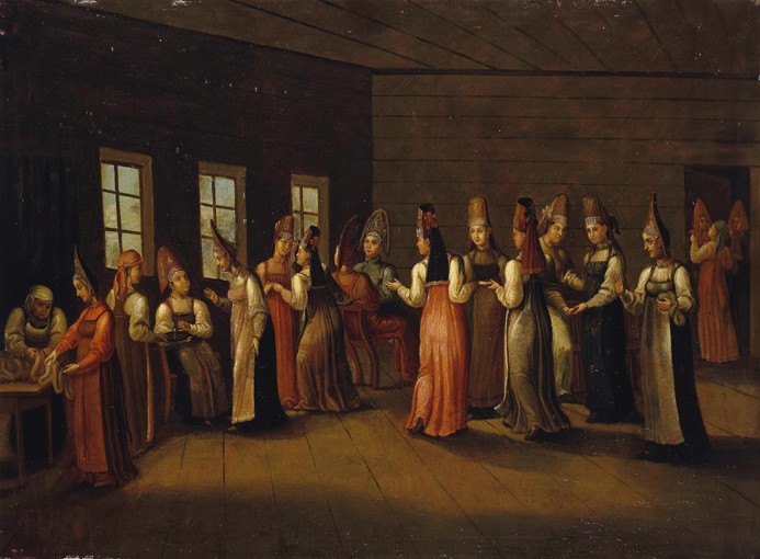 Eve-of-the-wedding party in a Merchant's House de Unbekannter Künstler
