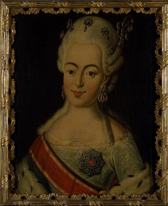 Portrait of Grand Duchess Natalia Alexeyevna of Russia (1755-1776), Princess Wilhelmina Louisa of He de Unbekannter Künstler