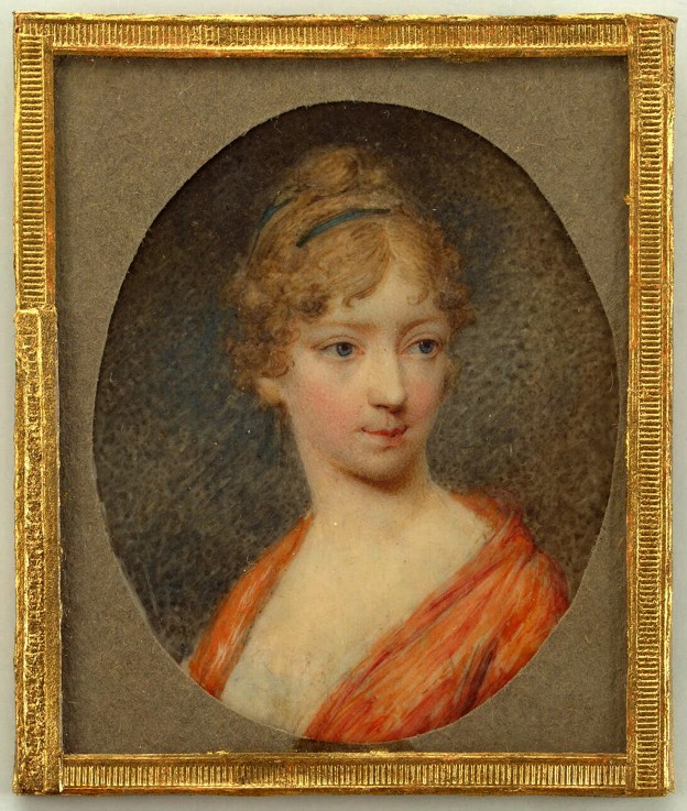 Portrait of Empress Elizabeth Alexeievna, Princess Louise of Baden (1779-1826) de Unbekannter Künstler