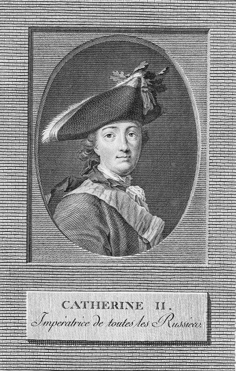 Portrait of Empress Catherine II (1729-1796) de Unbekannter Künstler