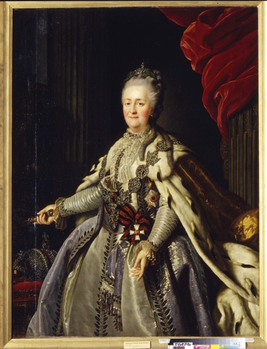 Portrait of Empress Catherine II (1729-1796) de Unbekannter Künstler