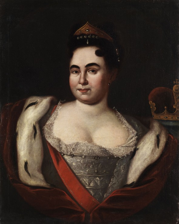 Portrait of Empress Catherine I. (1684-1727) de Unbekannter Künstler