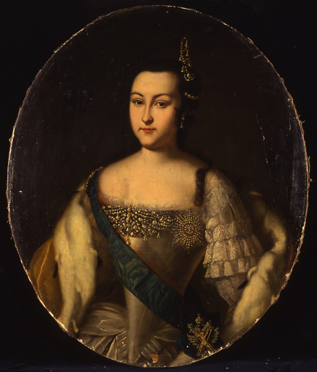 Portrait of Princess Anna Leopoldovna (1718-1746), tsar's Ivan VI mother de Unbekannter Künstler