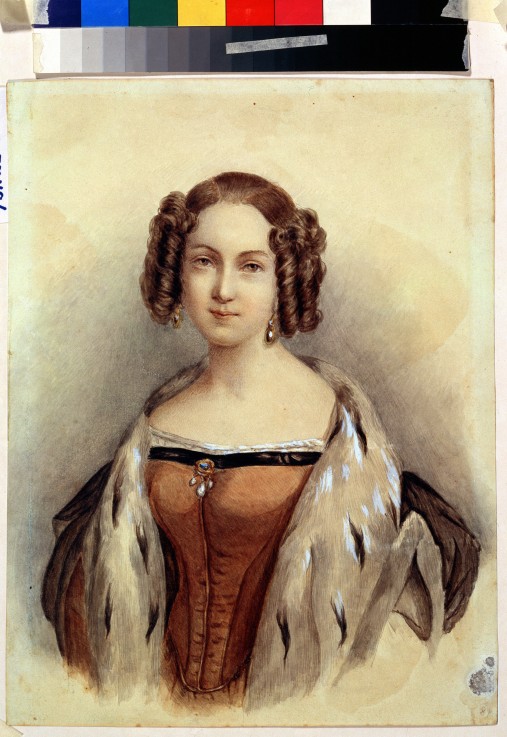 Portrait of Princess Marie of Hesse and the Rhine (1824-1880), future Empress of Russia de Unbekannter Künstler