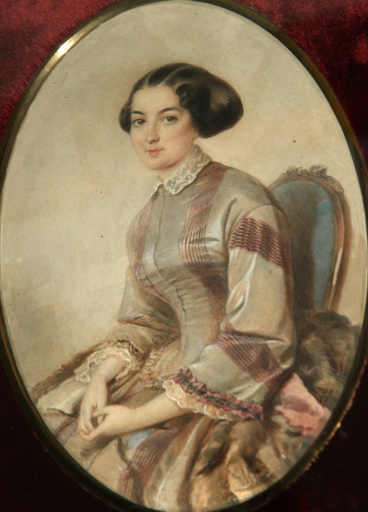 Portrait of the writer Avdotya Panayeva (1819-1893) de Unbekannter Künstler